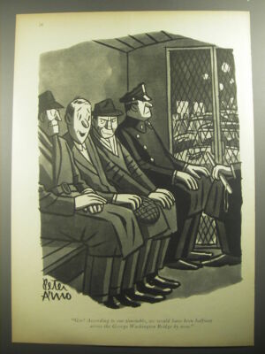 1956 Cartoon by Peter Arno - Gee! According to our timetable