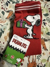 New Peanuts Snoopy Woodstock Christmas Crew 3 Pairs Of Socks