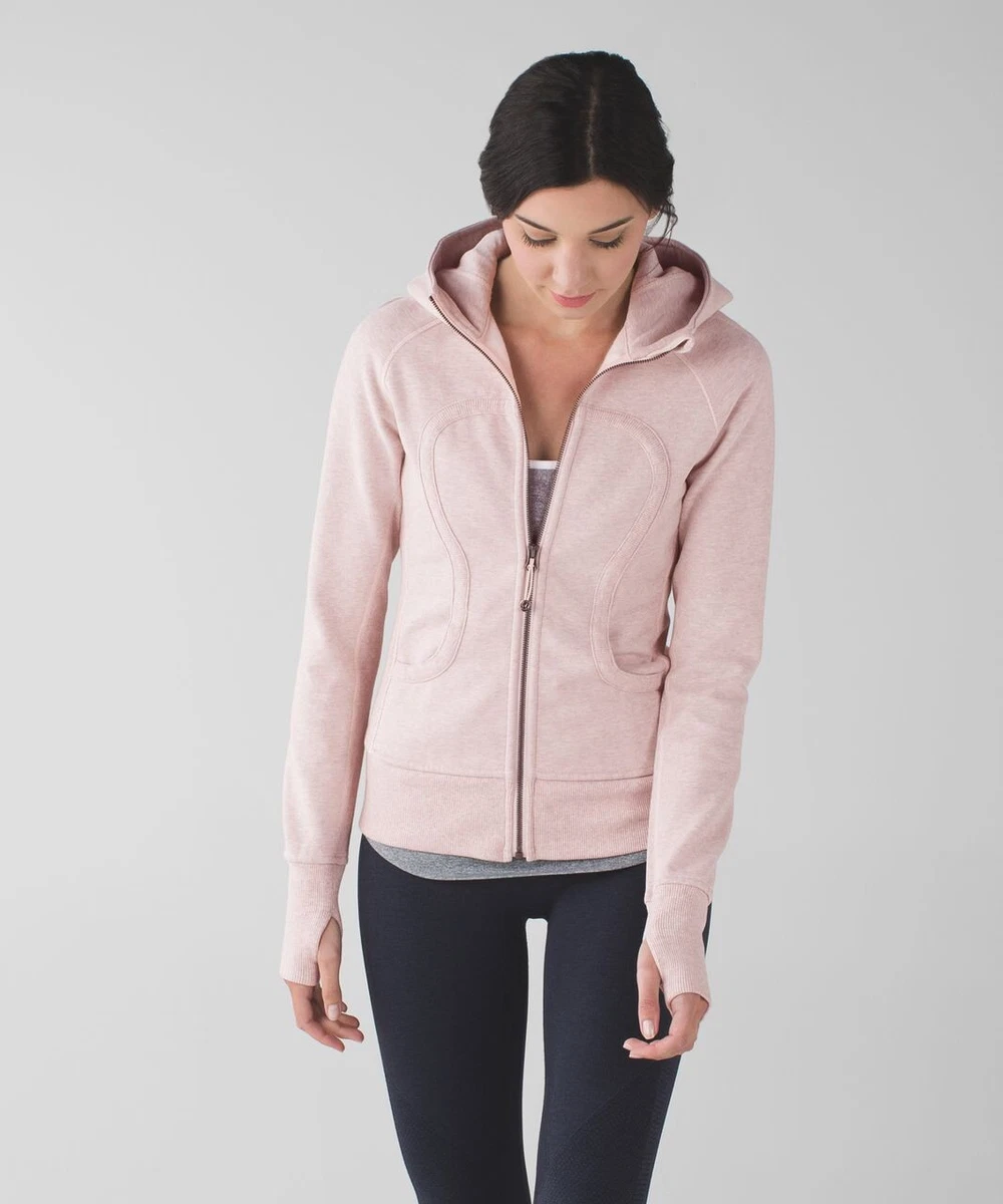 Lululemon Scuba Full Zip Hoodie Heathered Pink - Size 14 $118 USD NWOT