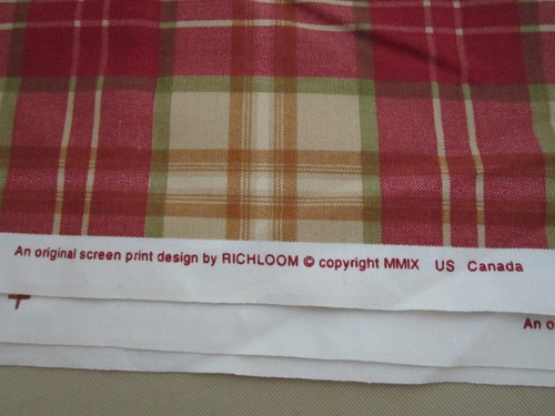 Richloom Original Design 2009 Tartan Plaid Screen printed Fabric US Canada - Picture 3 of 5