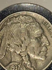1937-D 3 Legged Buffalo Nickel Choice Very Fine VF+ Coin #34590