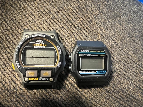 New Listing2 - Vintage Watches TIMEX Ironman Triathlon  731-A & CASIO Alarm Chrono W-14