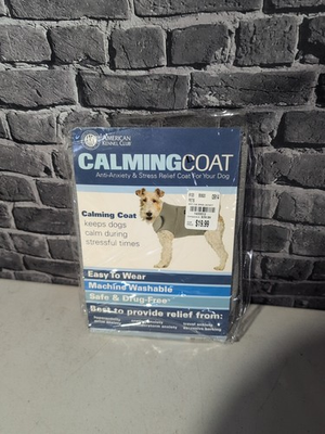 #ad American Kennel Club Anti Anxiety Calming Coat Jacket Dogs Size Large Gray P8 $19.95
