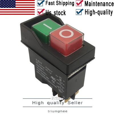#ad Fits Table Saw Push Button Switch Replace Ridgid R4514T 18A 127V 6 Pins T85 55 $16.33