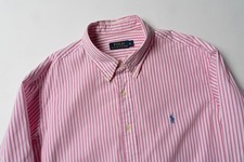 Men Polo Ralph Lauren Shirt Pink Cotton XL