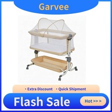 Baby Bassinet for Newborn, 3 in 1 Portable Bedside Sleeper, Breathable All Mesh