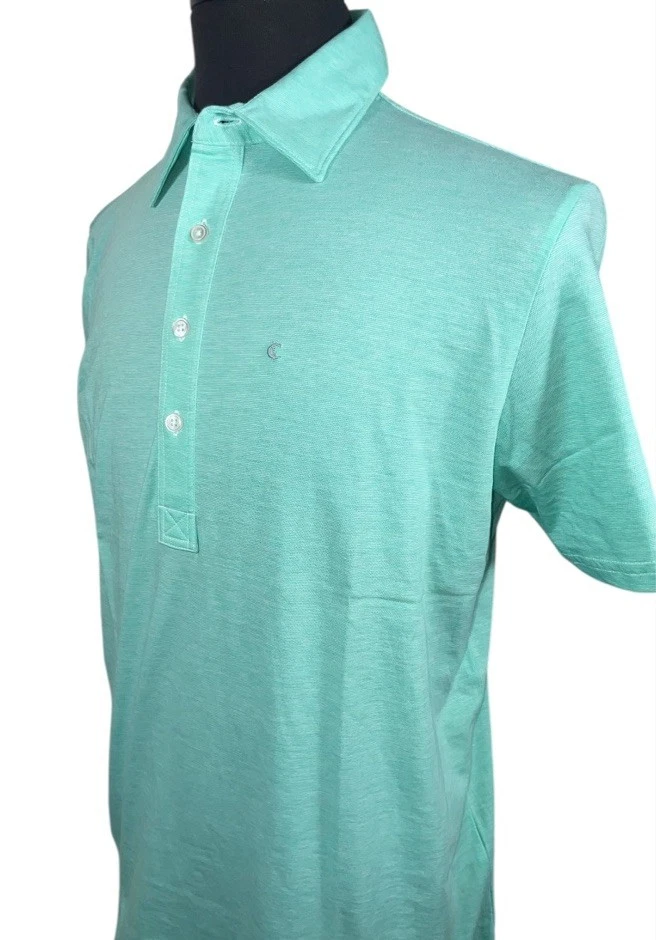 NWT CRIQUET SEAFOAM GREEN HEATHERED GOLF POLO SZ M