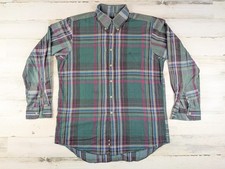 Vintage 80s 90s Brooks Brothers Shirt Mens Large Madras Plaid Button Down