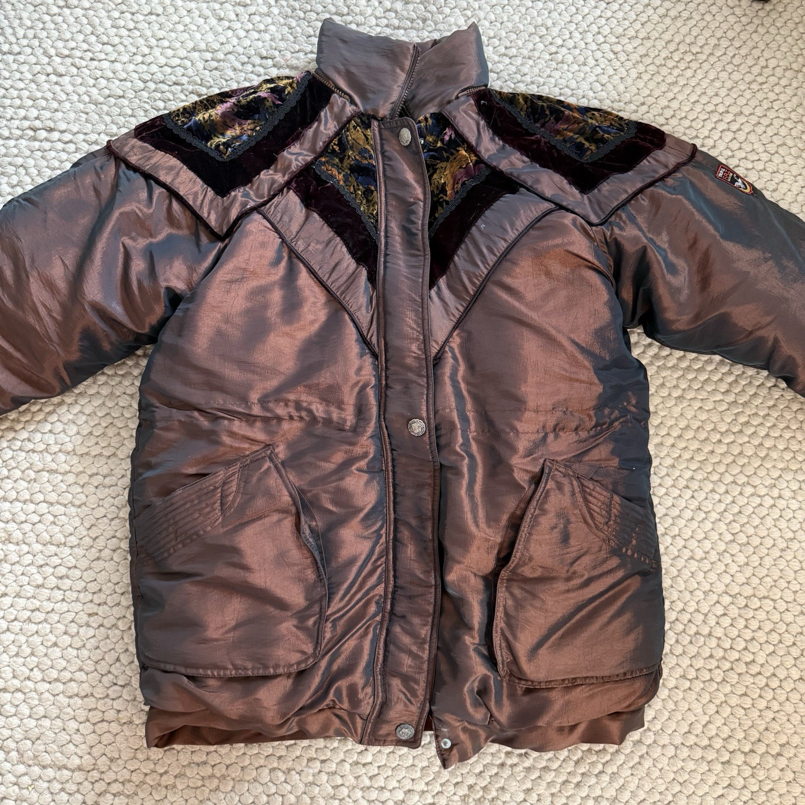 Vintage Triple Fat Goose Down Filled Puffer Snow Jacket Coat Women's Size L