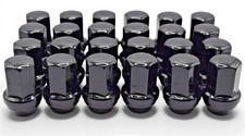 24pc M14x1.5 Black Lug Nuts 22mm for Silverad...