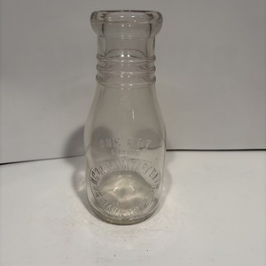 Bangor Sanitary Dairy - One Pint Milk Bottle - Bangor, PA - 3 Ring