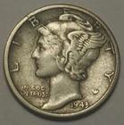 #1 Very Fine++ 1943 D Nicer Low Mintage Mercury Dime