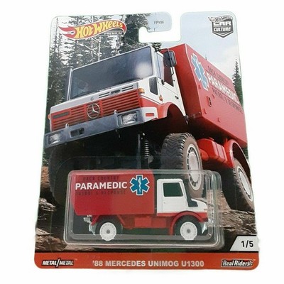 '88 Mercedes Unimog U1300 Hot Wheels All-Terrain Back Country Paramedic 956Q
