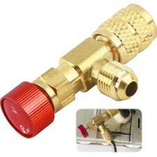 Brass Sicherheit Ventil Klimaanlage 1/4 5/16 Zoll Adapter Flow Control