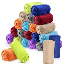 Pcs Flannel Fleece Throw Blanket Bulk 50 x 60 Inch Soft Fleece 24 Multicolor