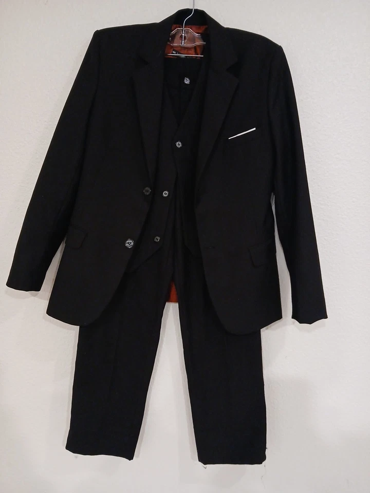 Traje niño 3 piezas negro talla 12 Foto 3 de 4