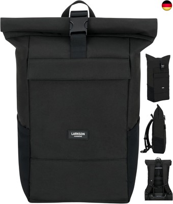 LARKSON Rucksack Damen & Herren - No 4 - Rolltop Backpack mit Laptopfach