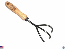 Tierra Garden DeWit 3-Tine Cultivator Short Handle - Versatile Hoe & Tiller