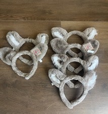 Great Wolf Lodge Ears Lot of 6 Headbands Gray Fuzzy Plush Party XS/S