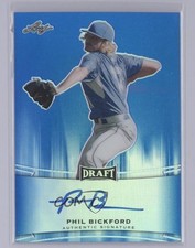 2015 Leaf Metal Draft Blue Prismatic 28/50 Phil Bickford #BA-PB1 Auto 0l2