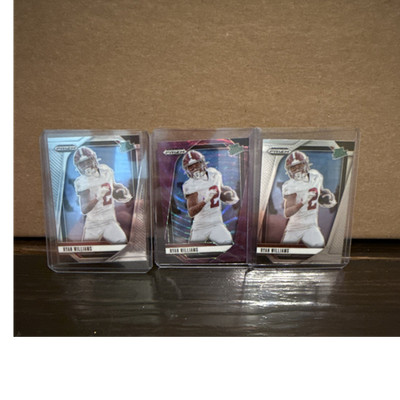 Panini Prizm Ryan Williams Alabama Crimson Tide Football Trading Card Lot (3)