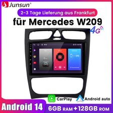 Carplay 6+128G Android14 F&uuml;r Mercedes Benz CLK W209 W203 Autoradio GPS Navi WIFI
