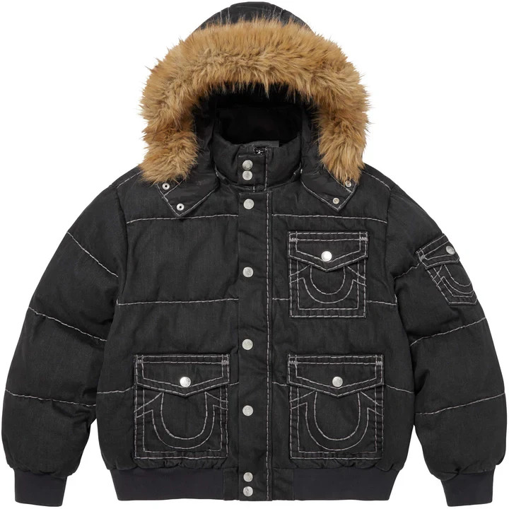 Supreme True Religion Puffer Jacket Black | eBay
