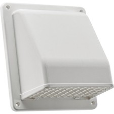 Lambro 6 In. White Plastic Wall Vent Cap 351W Lambro 351W 6 In. 039899803515