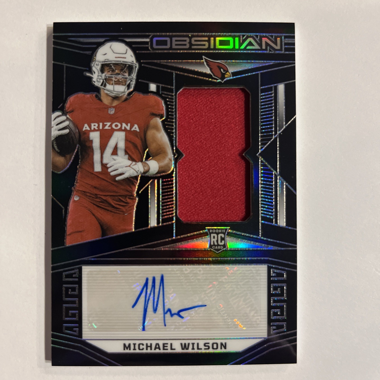 2023 Obsidian Michael Wilson Rookie Patch Auto /199 Cardinals