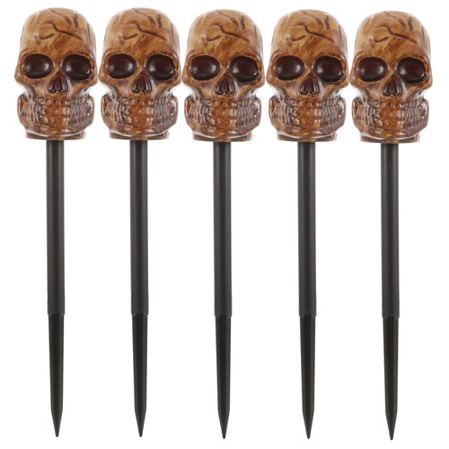 5 Pcs Skull Decorative Pendant Halloween Lamp Decorations Outdoor