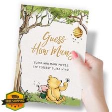 Classic Pooh Baby Shower Guess How Many Game, 30 Count