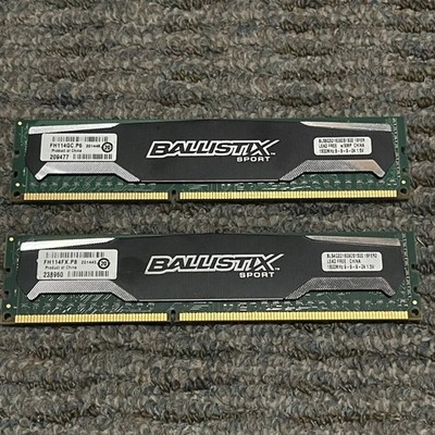 Lot of 2 Crucial Ballistix Sport 4GB RAM Sticks DDR3 BLS4G3D1609DS1S00