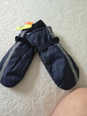 All In Motion Snow Sport Black Mittens Size 8-16 With Clips