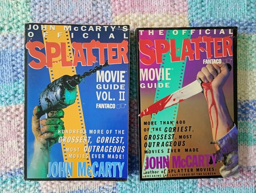 THE SPLATTER MOVIE GUIDE vol 1 & 2 ( rare ) pbk 2 x book's