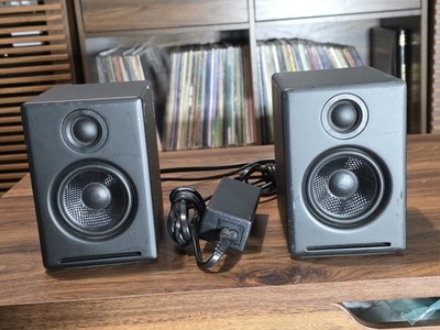 Audioengine A2+ Black Wired Desktop Speakers A2 Plus w/ Power Supply