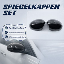 2 St�ck Spiegelkappe klappbare Gl�nz 51162754913 f�r BMW MINI R55 R56 Schwarz