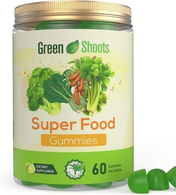 Greenshoots Super Food Gummies with Super Greens Blend, Vitamin A & C   Broccoli