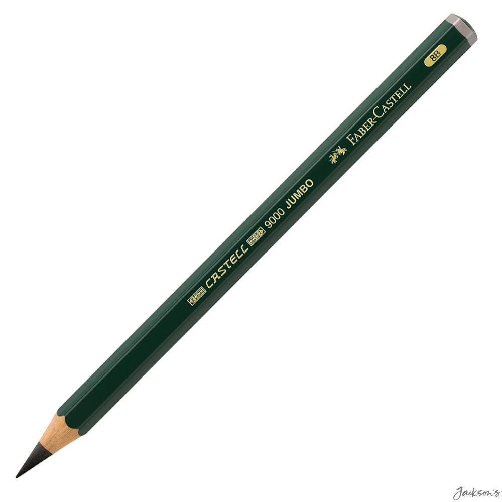 Faber-Castell 9000 Jumbo Graphite Pencil 8B 5.25mm Lead Drawing