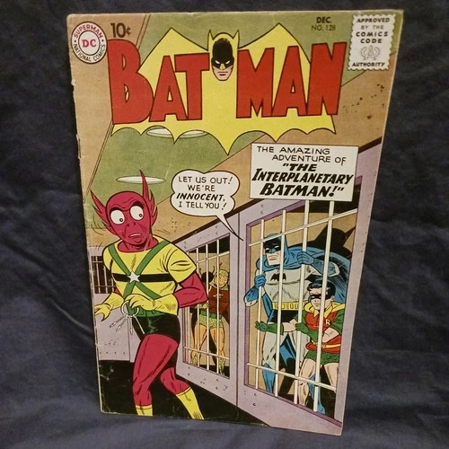 Vintage Comic Book (1959) BATMAN #128 - FEATURING BATWOMAN CAMEO!