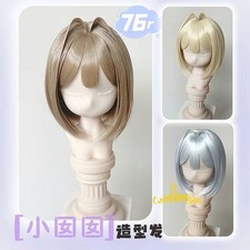 1/4 1/3 BJD Styling Doll Hair Short Bob Wig Cute Cat Ear Top Petal Bangs 5Colors