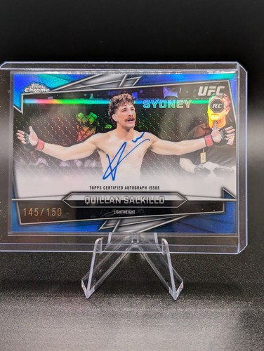2026 Topps Chrome UFC Quillan Salkilld Blue Refractor Auto 145/150.