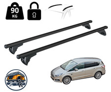 Barres Toit Pour Ford S-MAX 2015-2023 Avec Main Courante Noir