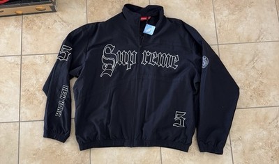 Supreme Old English Track Jacket – Black – Size Large (SS25) | eBay