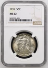 New Listing1935 Walking Liberty half dollar NGC MS 62