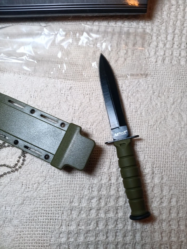 MTech MT632DGN OD Verde Mini Daga de Combate Hoja Fija Cuello Cuchillo 6" en general NUEVO Foto 2 de 4