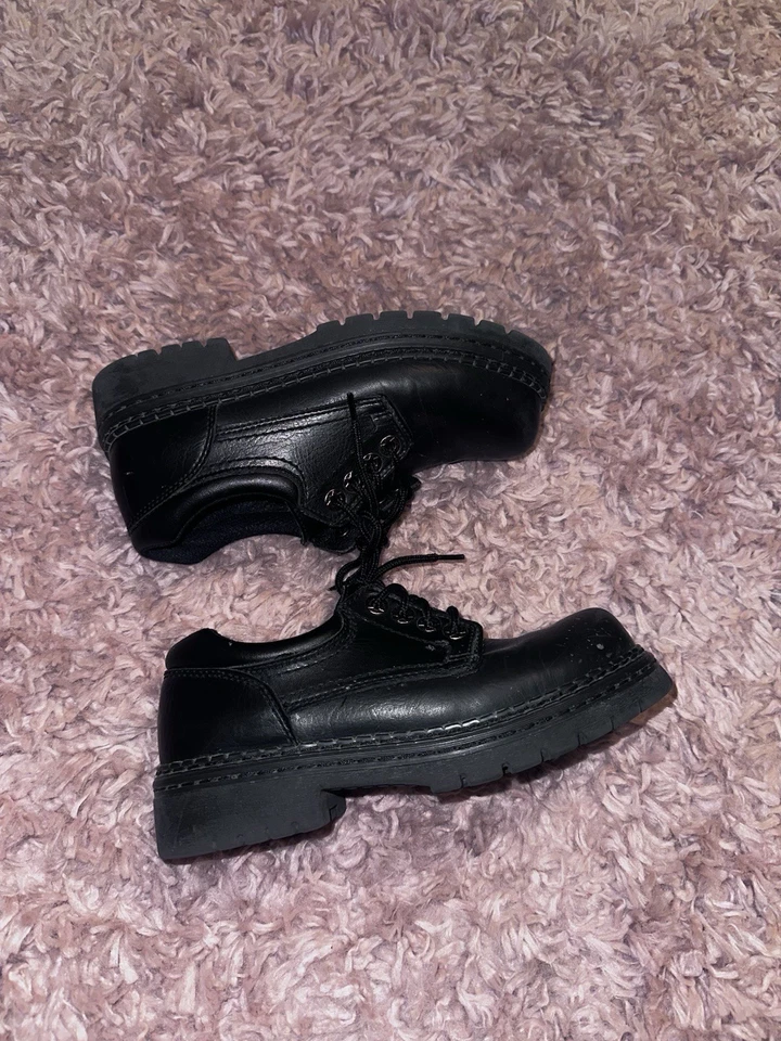 Vintage Predictions Lace Up Oxford Shoes Grunge Goth Y2k Bratz 4 Eyelet Size 6.5 - Image 4 of 4