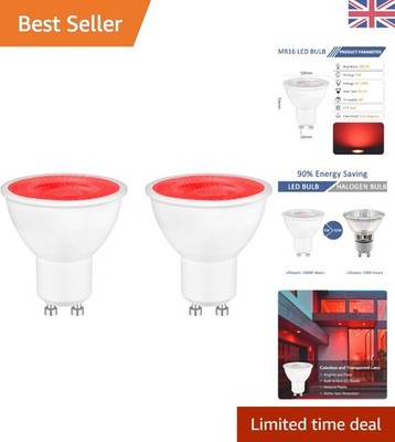 Vibrant Red 2er Pack GU10 LED Strahler Leuchtmittel - 120° Strahl für atemberaubende Effekte