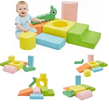 Toddler Climbing Toys Indoor, Baby Climbing Blocks, 7-Piece Soft Foam Climbin...