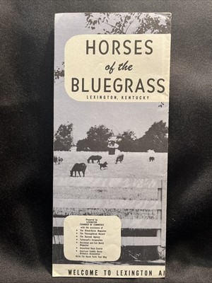 Vintage Horses of The Bluegrass Lexington Kentucky Brochure Blue Grass Region