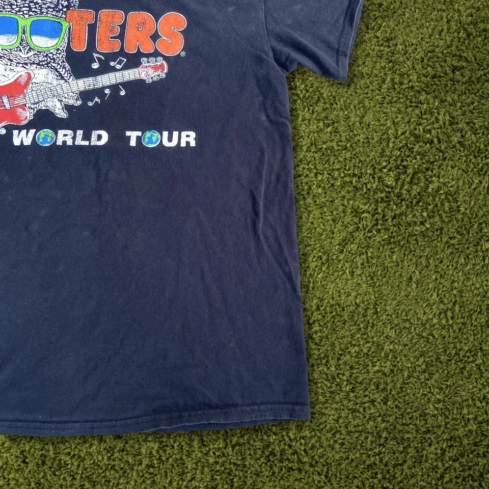 Camiseta Hooters Para Hombre Talla Grande Negra Gira Mundial Agotada Camiseta Gráfica Estampado Raro Foto 3 de 4